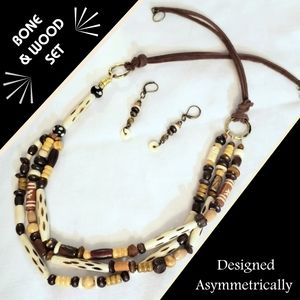 Bone & Wood Jewelry Set
